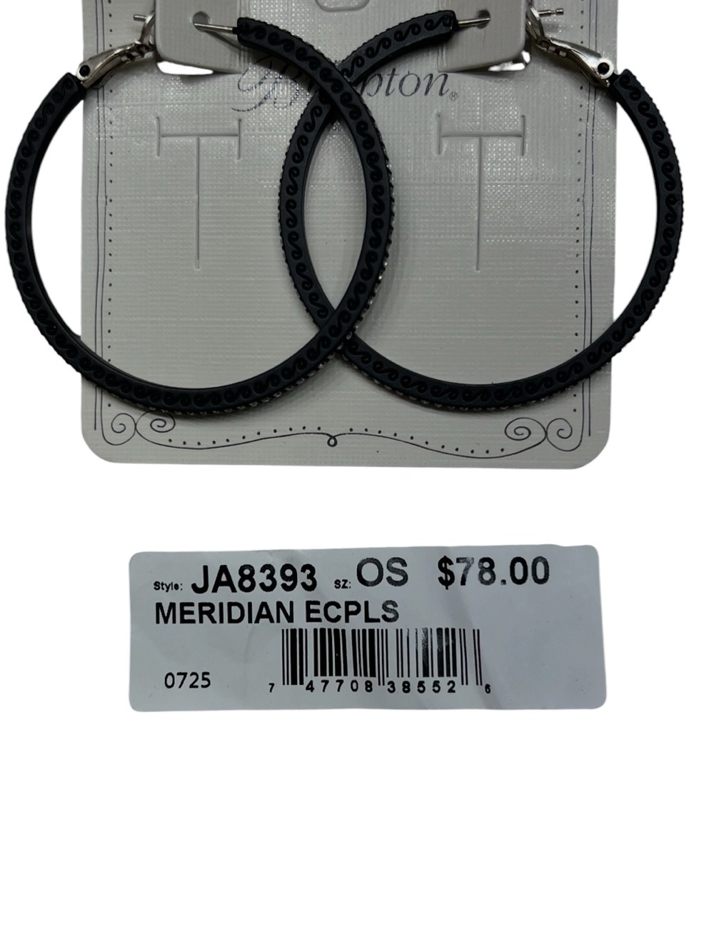 Brighton Black Hoop Earrings Meridian Ecpls